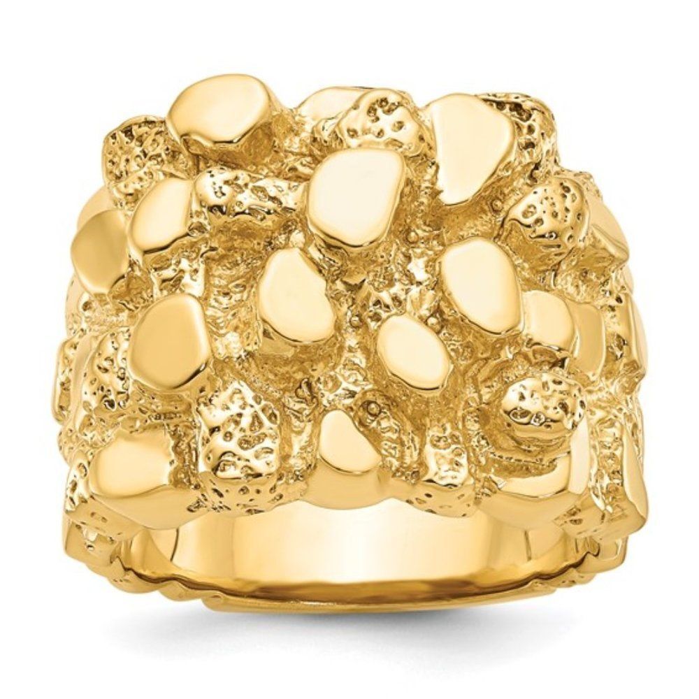 10K Gold IBGoodman Man's Nugget Ring